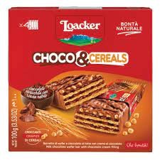 Loacker Choco &amp; Cereals น้ำหนัก 100 กรัม