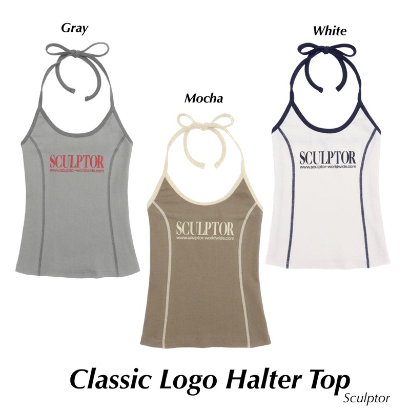 พรีออเดอร์ Sculptor Classic Logo Halter Top