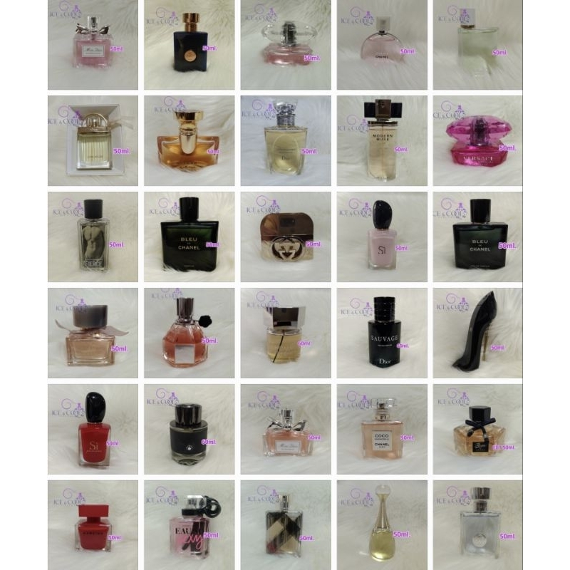 รวมน้ำหอม ไซร์พกพา 50,60ml. หลายแบรนด์จร้า แท้ 100%