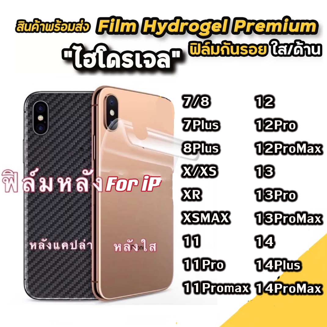 001 ฟิล์มหลังใสเคฟล่า หุ้มรอบเครื่อง สำหรับ iPhone 14 pro max 13 15 PRO MAX/11 12 pro max/xsmax/6 7 8 plus/se 15plus