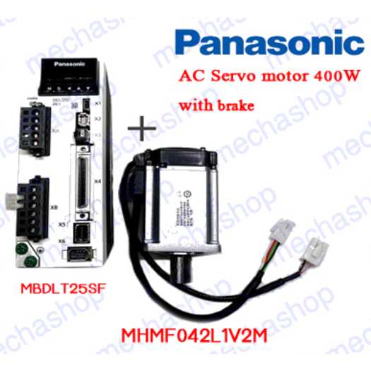 เอซีเซอร์โวมอเตอร์ Panasonic MHMF042L1V2M + MBDLT25SF 400W MINAS A6 Servo motor and driver kit