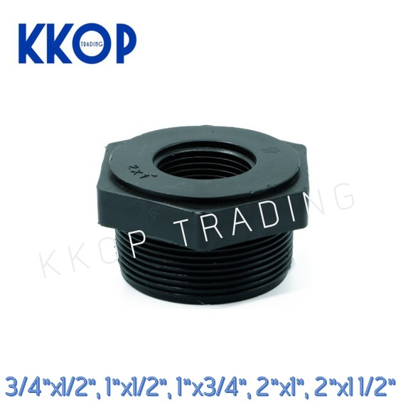 [PE แบบเกลียว] ข้อลดเหลี่ยม PE แบบเกลียว พีอี ขนาด 3/4"x1/2" 1"x1/2" 1"x3/4" 2"x1" 2"x1 1/2"