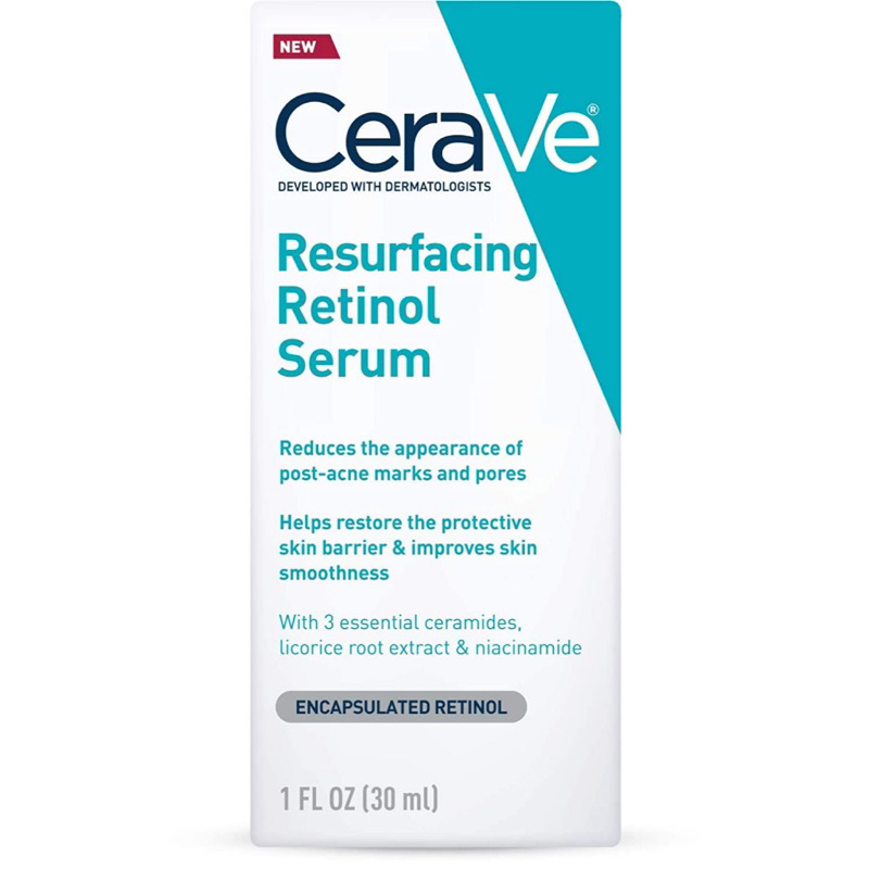 [ของแท้ 100%] CERAVE RESURFACING RETINOL SERUM 1 oz. (30 ml.)