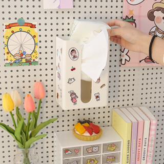 💦 กล่องทิชชู่ +สติ๊กเกอร์ กล่องกระดาษทิชชู่ สไตล์มินิมอล กล่…