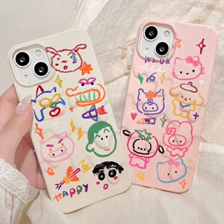 🎁ส่งของขวัญ🎁เคสไอโฟน สำหรับ 11 14 for iPhone Case 13 12 Pro Max  น่ารัก การ์ตูน ตลก กันกระแทก เคสนิ่ม เคสโทรศัพท์