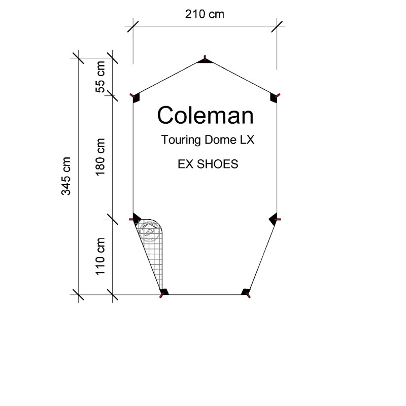 (พร้อมส่ง)กราวชีท Coleman Touring Dome LX ผ้าปูรองเต็นท์