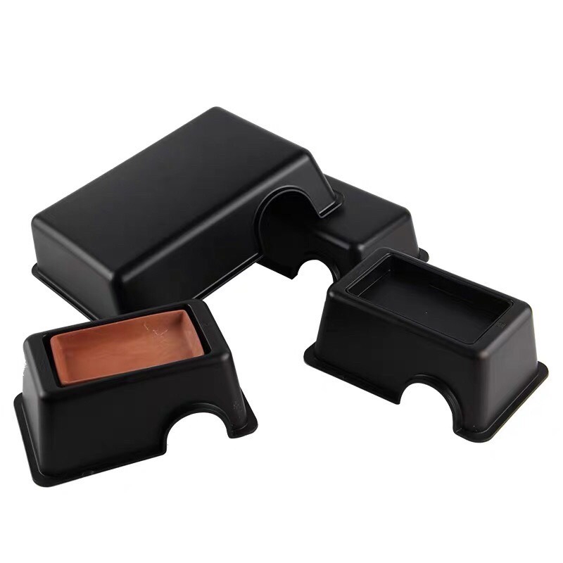Hide Box ถ้ำซ่อนตัว สีดำ สำหรับสัตว์เลื้อยคลาน ให้อยู่ในสภาพแวดล้อมอย่างปลอดภัย ตุ๊กแก เก็คโค งู ตะข