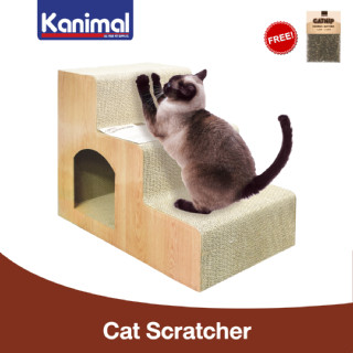 Kanimal Cat Toy ของเล่นแมว บันไดลับเล็บแมว Giant Step สำหรับขึ้นเตียง โซฟา รับน้ำหนักได้ 70 Kg. Size XL 60x40x50 ซม.