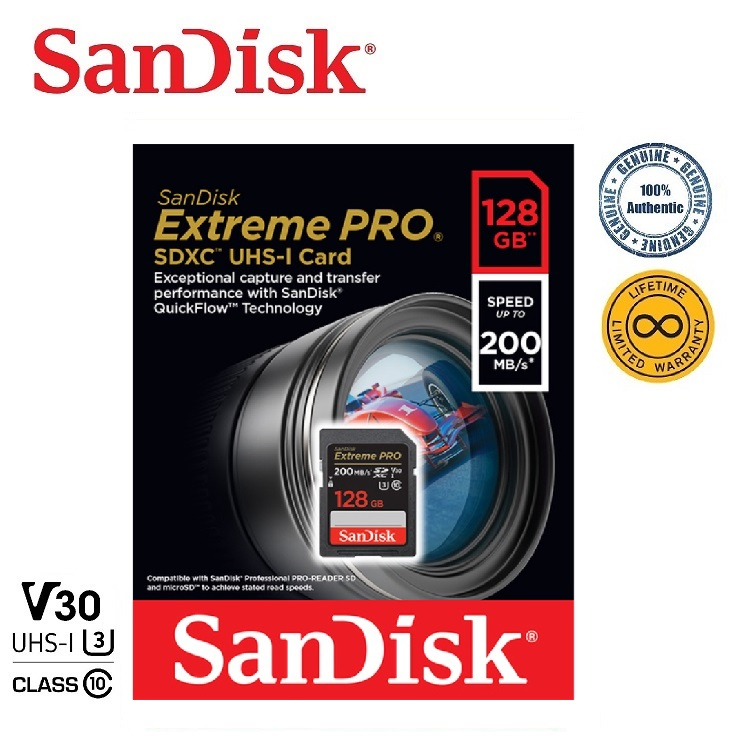 SanDisk 128GB Extreme PRO SDXC R200/W90