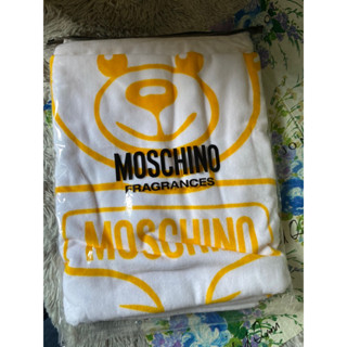 ผ้าขนหนูเช็ดตัว Moschino สีขาวลายน้องหมี