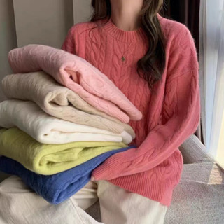 73 เสื้อกันหนาวไหมพรมผู้หญิง แขนยาว knitwear ตรงปก มีหลายสี ส่งทันที จากไทย ทุกวัน