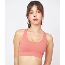 [Peaches active] SOFTFLEX ADJUSTABLE BRA- CORAL สปอร์ตบราสีพีช / ชุดชั้นในออกกำลังกาย สปอร์ตบรา เล่นกีฬา