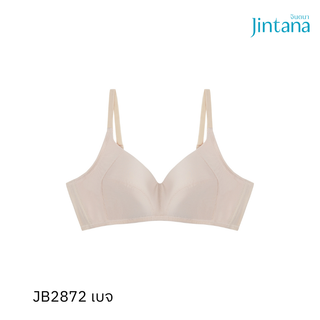 Jintana เสื้อชั้นใน (ไม่เสริมโครง) Wireless Fit รุ่น Cross Over รหัส JB2872 เบจ