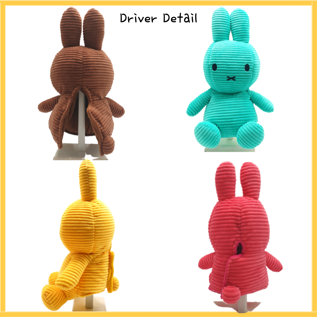[Wic&Golf] Cute Rainbow colors Miffy Golf Driver Head Cover/ Headcover Fits Standard 4600cc Driver