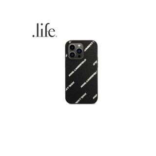 KARL LAGERFELD Grained Pu Leather Case Logomania For IPhone 14 Plus - Black By Dotlife