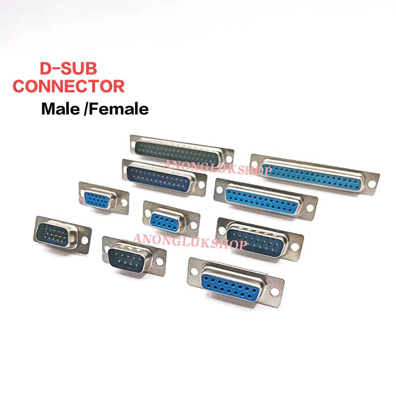 ราคาต่อ 1ตัว 👉👉 DB9 DB15 DB25 DB37 Male/Female COVER-DB  ชุดประกอบ Connector DB และฝาครอบ คอนเนคเตอร์ DB