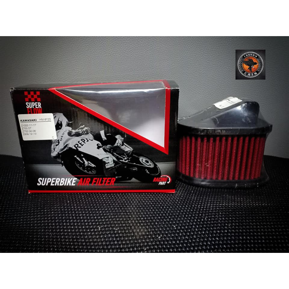 ไส้กรองอากาศ HURRICANE สำหรับ KAWASAKI Z800 2012-2013 , Z1000 2003-2009 มีอายุการใช้งานยาวนานถึง 50,000Km