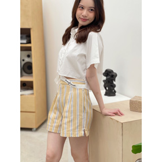 Striped linen short ✨กางเกงขาสั้นผ้าลินินลายทาง