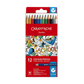 (KTS)สีไม้ระบายน้ำ 12 สี CARAN D`ACHE Geneve - For School