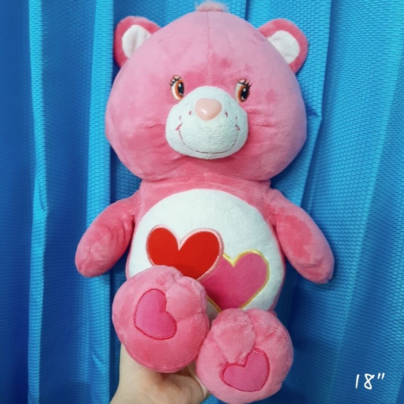 ตุ๊กตาแคร์แบร์ชมพูตัวใหญ่ Care Bears มือสอง