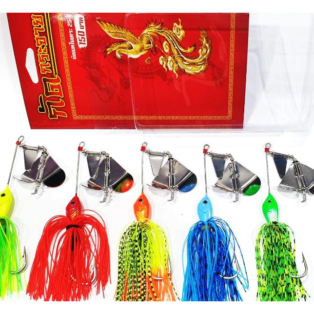 Buzz Bait บัทเบทใบเคาะ กัดกระจาย 25g เหมาะสำหรับปลาล่าเหยื่อ เช่น ช่อน ชะโด กระสูบ และปลากราย เหยื่อปลอม