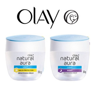 Olay โอเลย์ เนเจอรัล ออร่า ไลท์ ผลิตภัณฑ์บำรุผิวหน้า 50 กรัม