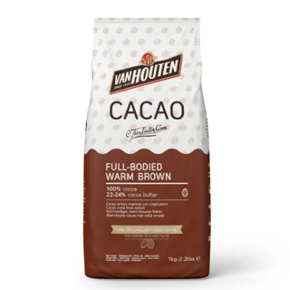 แวน ฮูเต็น ผงโกโก้ ฟูล บอดี้ สีน้ำตาลแดงเข้ม 1 กิโลกรัม - Cocoa Powder Full Bodied Warm Brown 1kg Van Houten brand