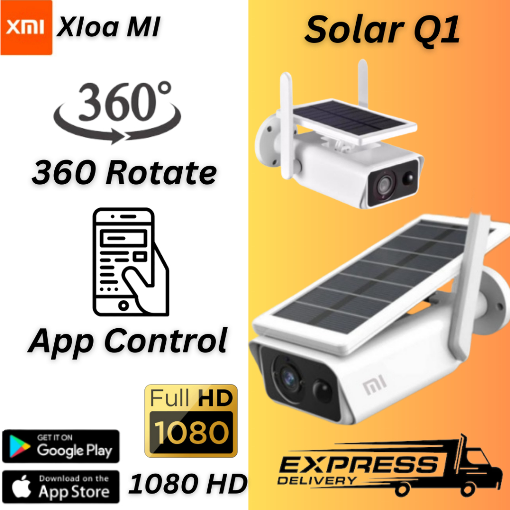 Xiao MI Solar Q1 CCTV / Battery Power 3MP 1296p Wireless Wifi กล้องวงจรปิด พลังงานแสงอาทิตย์ กล้องวงจรปิดกันน้ำ