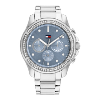 TOMMY HILFIGER Dames รุ่น TH1782569 นาฬิกาข้อมือผู้หญิง สายสแตนเลส Silver/Light blue หน้าปัด 40 มม.