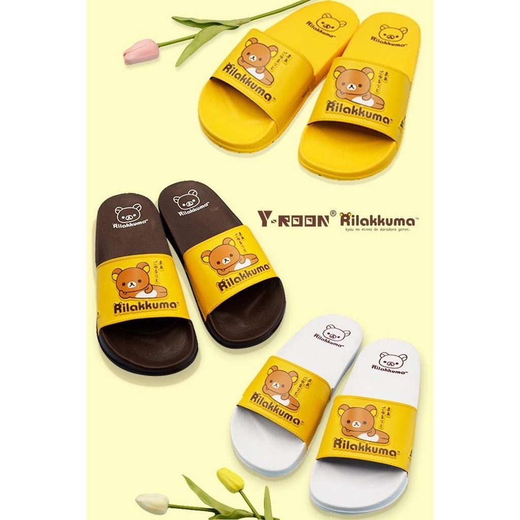 3คู่ราคาส่ง🌟รองเท้าแตะแบบสวมหญิง รุ่น Y27 Y42 Y43 Y39 Rilakkuma🐻การ์ตูนลิขสิทธิ์แท้💯  ไซส์ 4-6