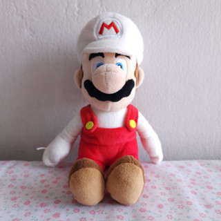 ตุ๊กตา มาริโอ้ (Mario Doll) ชุดขาว-แดง 9 นิ้ว ลิขสิทธิ์ Super Mario ของแท้