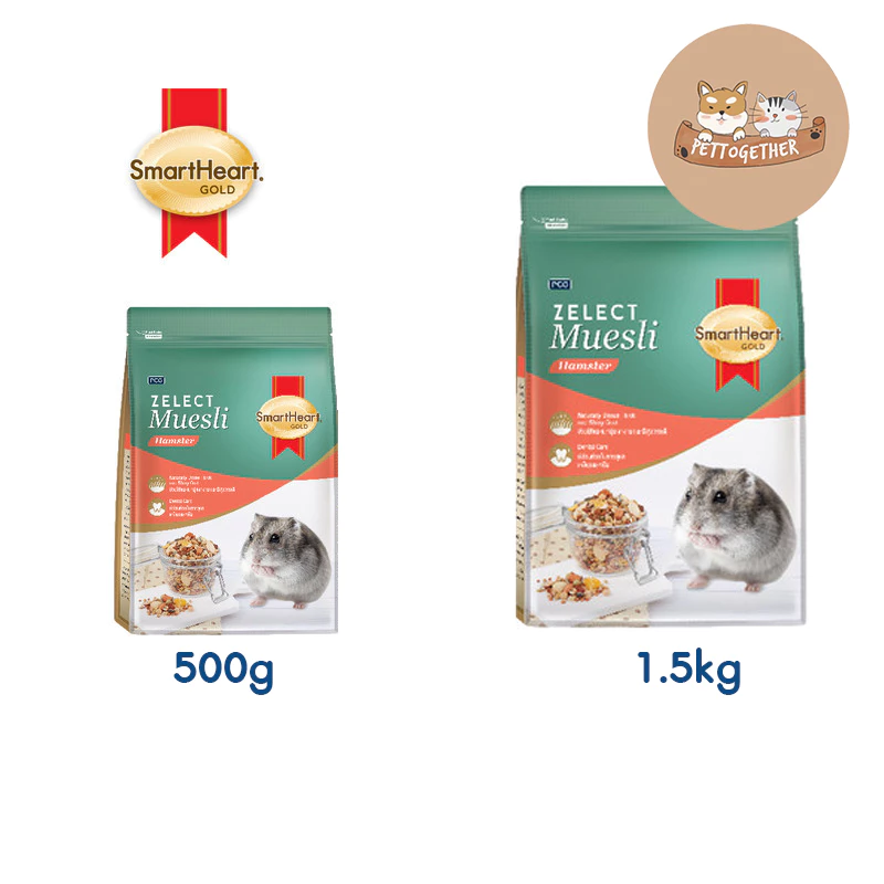 SmartHeart Gold Zelect Muesli Hamster อาหารหนูแฮมสเตอร์ 500 - 1.5 kg