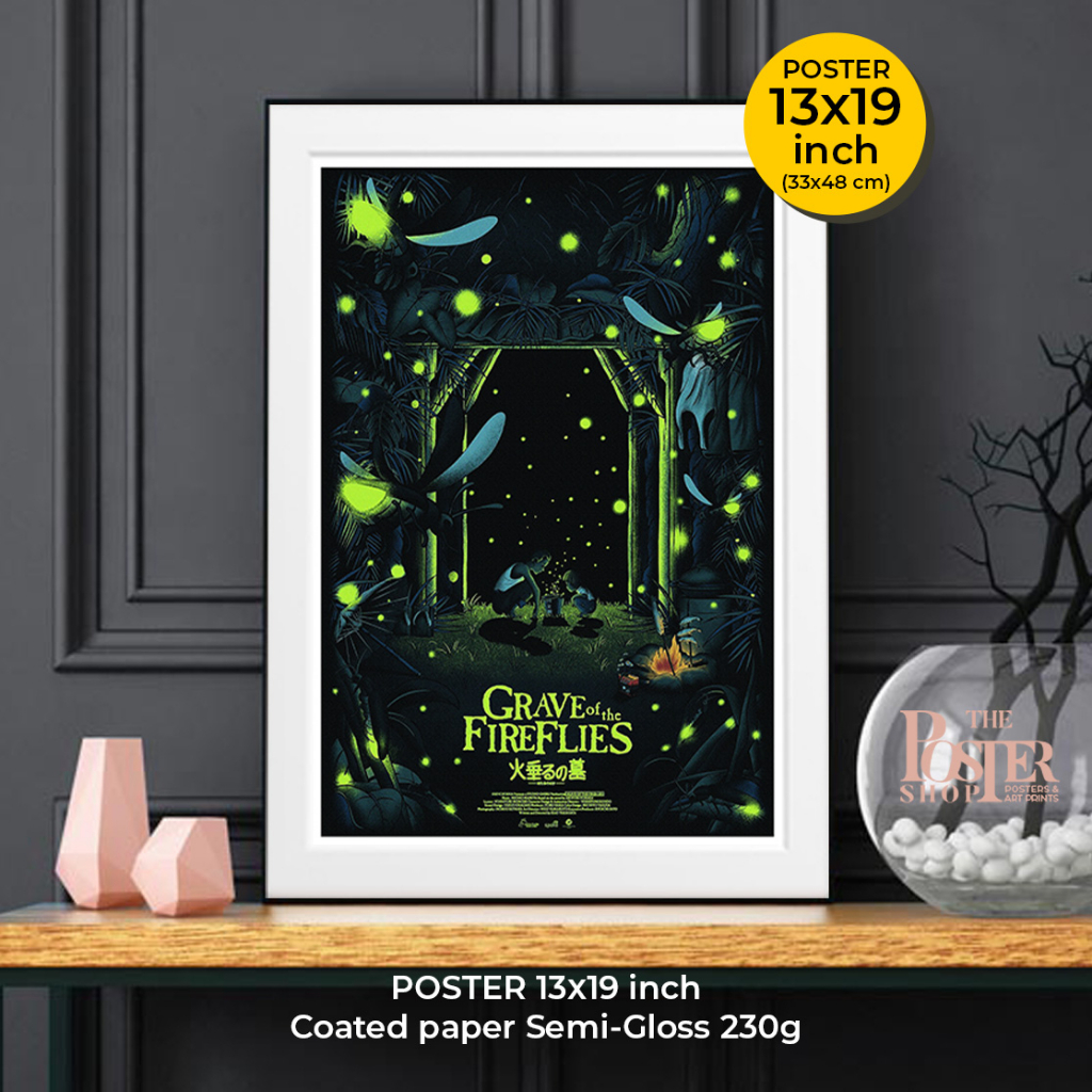 Grave of the Fireflies Poster (1988) - โปสเตอร์สุสานหิ่งห้อย/ Isao Takahata / Studio Ghibli การ์ตูน 