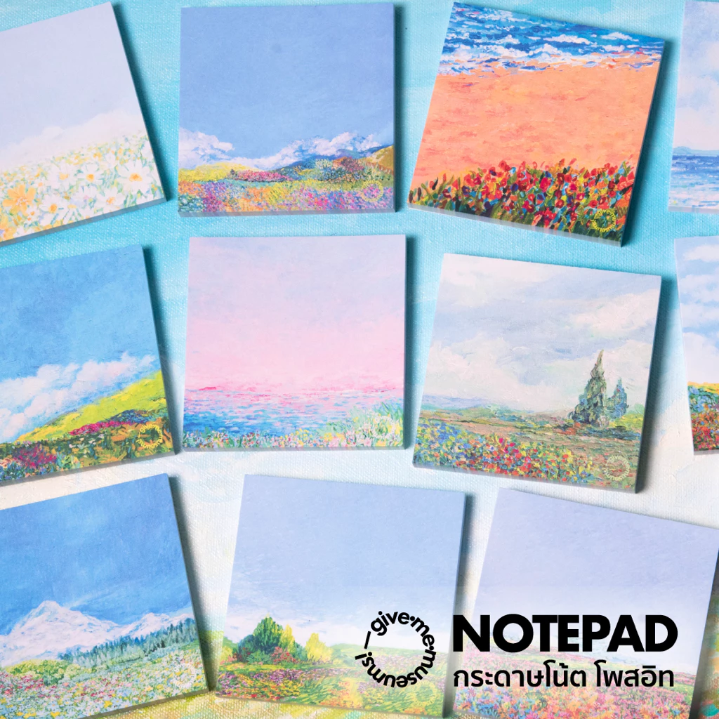 notepad กระดาษโน้ต โพสอิท givememuseums ขนาดกำลังน่ารัก เหมาะกับเขียนเป็นการ์ดโอกาส/ข้อความสำคัญต่างๆ มีหลายลายให้เลือก