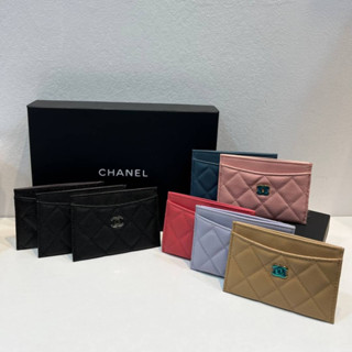 กระเป๋า  CHANEL CARD HOLDER CAVEAR  งานออริหนังแท้💛