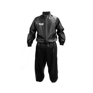 Twins special sauna sweat suit VSS-1 Black Vinyl  S M L XL XXL ชุดลดน้ำหนักนักมวย ทวินส์  สีดำ ไวนิล ของแท้จากโรงงาน