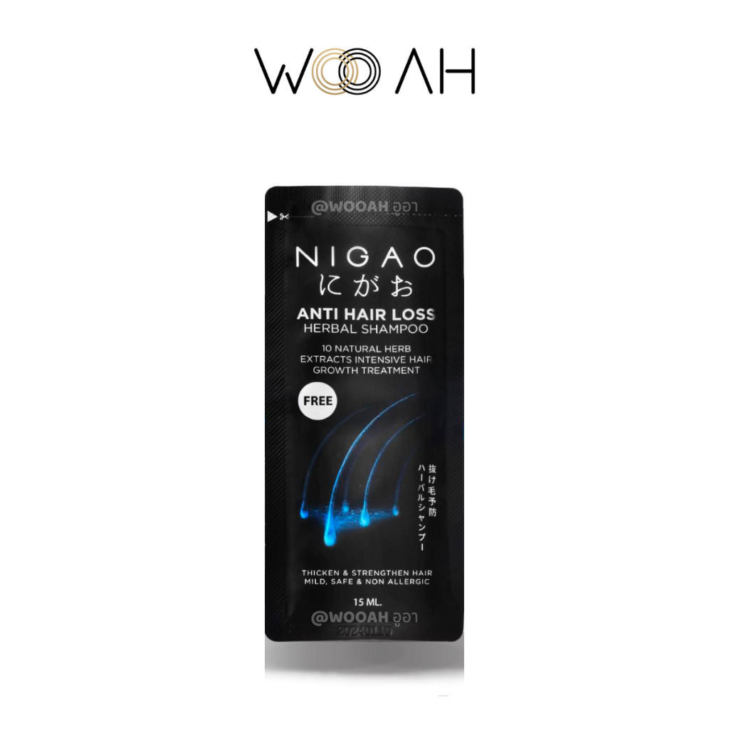 [Free Gift] NIGAO Anti Hair Loss Herbal Shampoo (ขนาด 15 มล.)