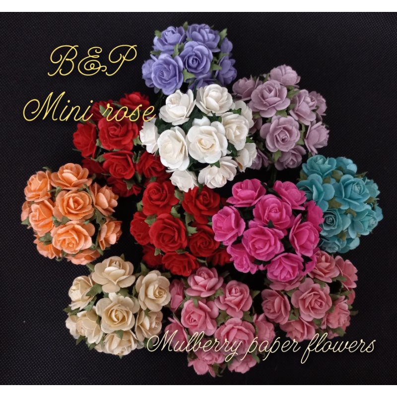 Mini Roseถุง100ดอก#กุหลาบจิ๋ว12-15มิล ดอกกระดาษสาแฮนด์เมด *พร้อมส่ง*ราคาลดพิเศษ