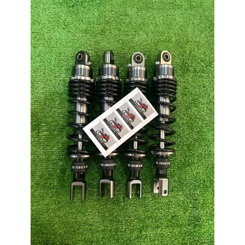 โช๊คหลังโชบิ🔥(Cho-bi)สำหรับPCXสปริงใหญ่แกนใหญ่ ขนาด300/310/320/330 mm.พร้อมสติ๊กเกอร์ทั้ง2แบบตามรูป สินค้ามีประกันทุกคู่