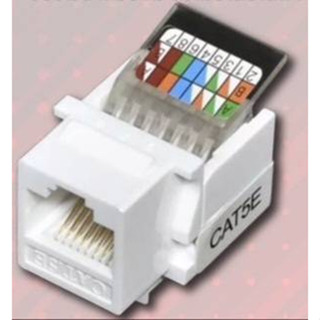 เต้ารับหัวแลน แจ็ค RJ 45 CAT5 (ตัวเมีย)