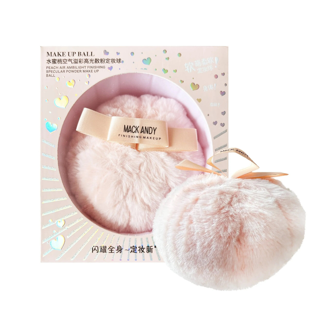 พัฟวิ้งค์ Mack andy Glitter Puff พัฟตบตัววิ้งค์ ไฮไลท์ลูกวิ้งค์ ใช้ได้ทั้งตัว ผิววิงค์ แบบโกลด์ๆ