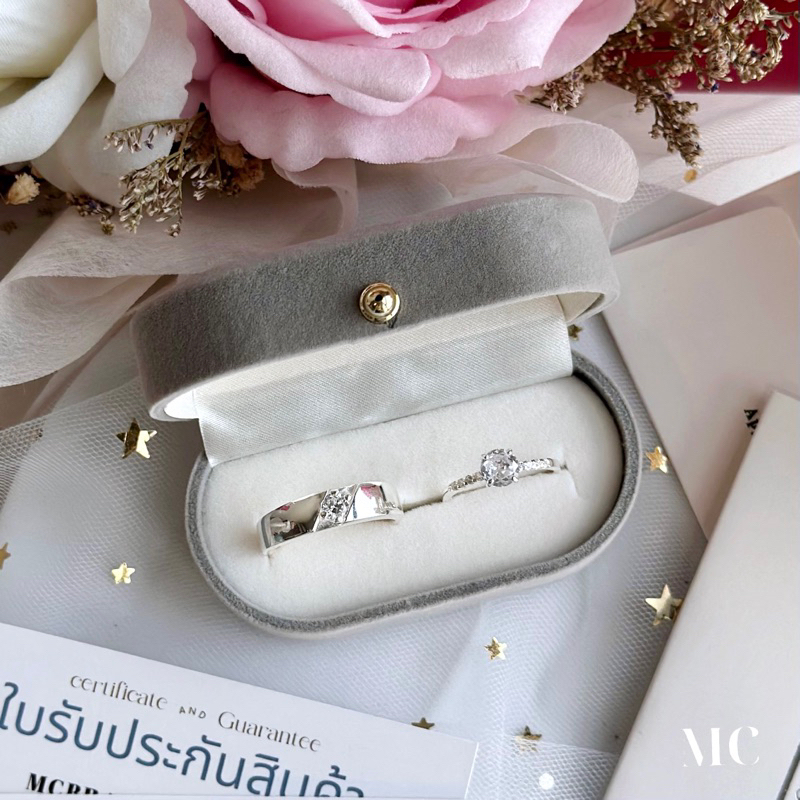 MCbrand.Jew🤍✅แหวนคู่สลักฟรี✨แหวนคู่เงินเเท้ 92.5% รุ่น Clio Ann (ได้2วง)✨ไม่ลอกไม่แพ้ เข้าพิธีได้💎มีใบรับประกันสินค้า💎 - รูปที่ 6