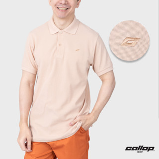 GALLOP : WAFFLE POLO SHIRTS เสื้อโปโลผ้า Waffle รุ่น GP9062 สีครีม  / ราคาปรกติ 1290.-