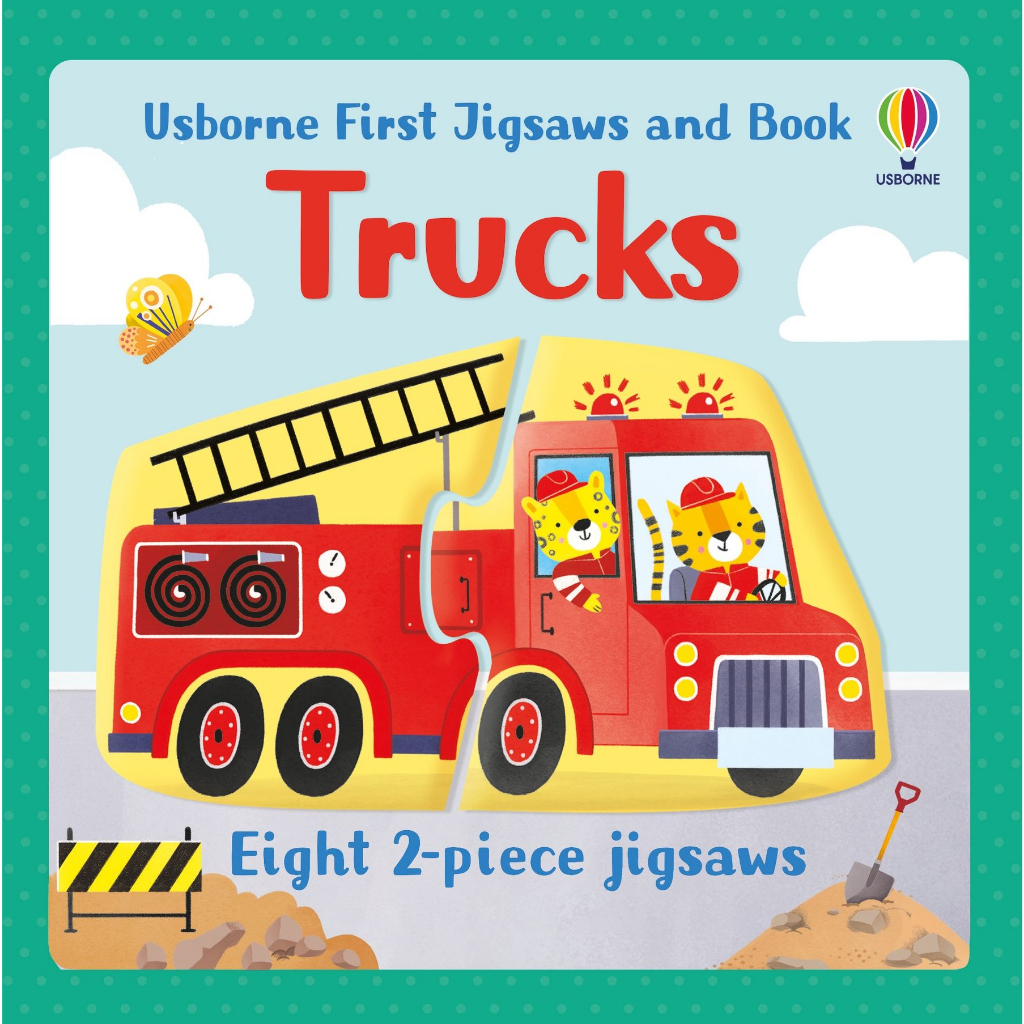 Usborne First Jigsaws and Book: Trucks Eight 2-Piece Jigsaws หนังสือเด็ก รถบรรทุก ภาษาอังกฤษ จิ๊กซอว