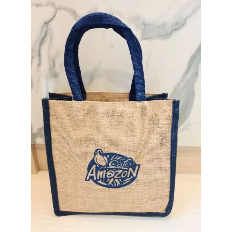 New‼️🛍️ กระเป๋าผ้ากระสอบ Two Tone Bag Café AMAZON 💕