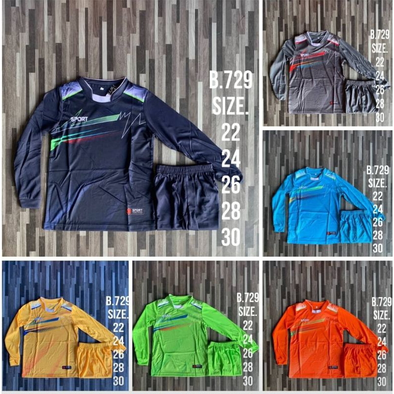 ชุดกีฬาเด็ก เสื้อแขนยาว+กางเกงขาสั้นเนื้อผ้านิ่มใส่สบาย#สุ่มลายนะค่ะ - รูปที่ 5