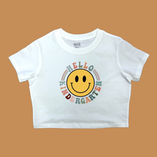 เสื้อยืด crop top regular smiley น่ารักมั่กกๆๆ 😄