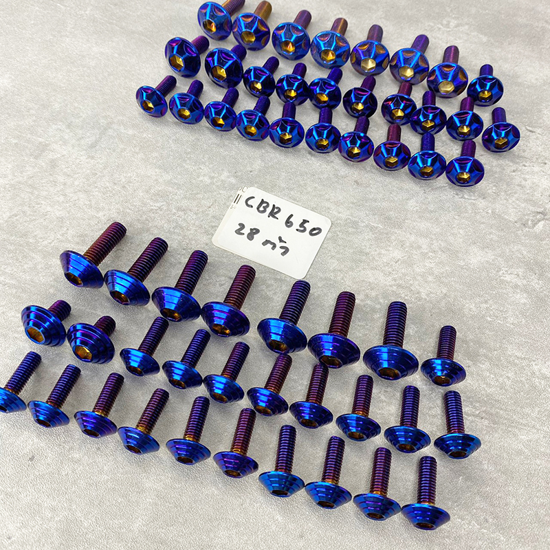 น็อตชุดสี รุ่น CBR 650 21-22 (ไทเท) 28ตัว งานแสตนเลสแท้ ราคา ถูกที่สุด ดีลบีเคเค แกลเลอรีภาพที่ 2