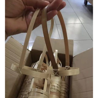 หูหิ้วแก้วน้ำไม้ไผ่ (1แพคมี100ชิ้น)ใช้สำหรับแก้ว16-22ออน(ฝากว้าง90-95mm.)อบรลมใช้ไผ่แก่จัดแข็งแรง