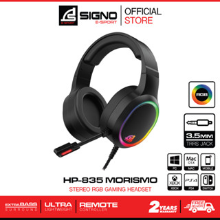 SIGNO E-Sport Stereo RGB Gaming Headphone MORISMO รุ่น HP-835 (หูฟัง เกมส์มิ่ง)